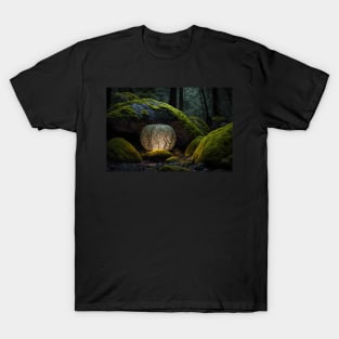 Exotic soft glow lamp in thick green forest T-Shirt